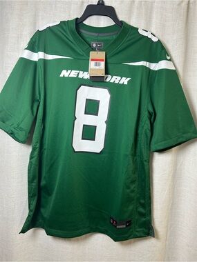 Nike NFL New York Jets Aaron Rodgers #8 Jersey L Green White Football